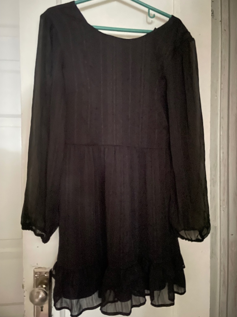 City studio black striped dress